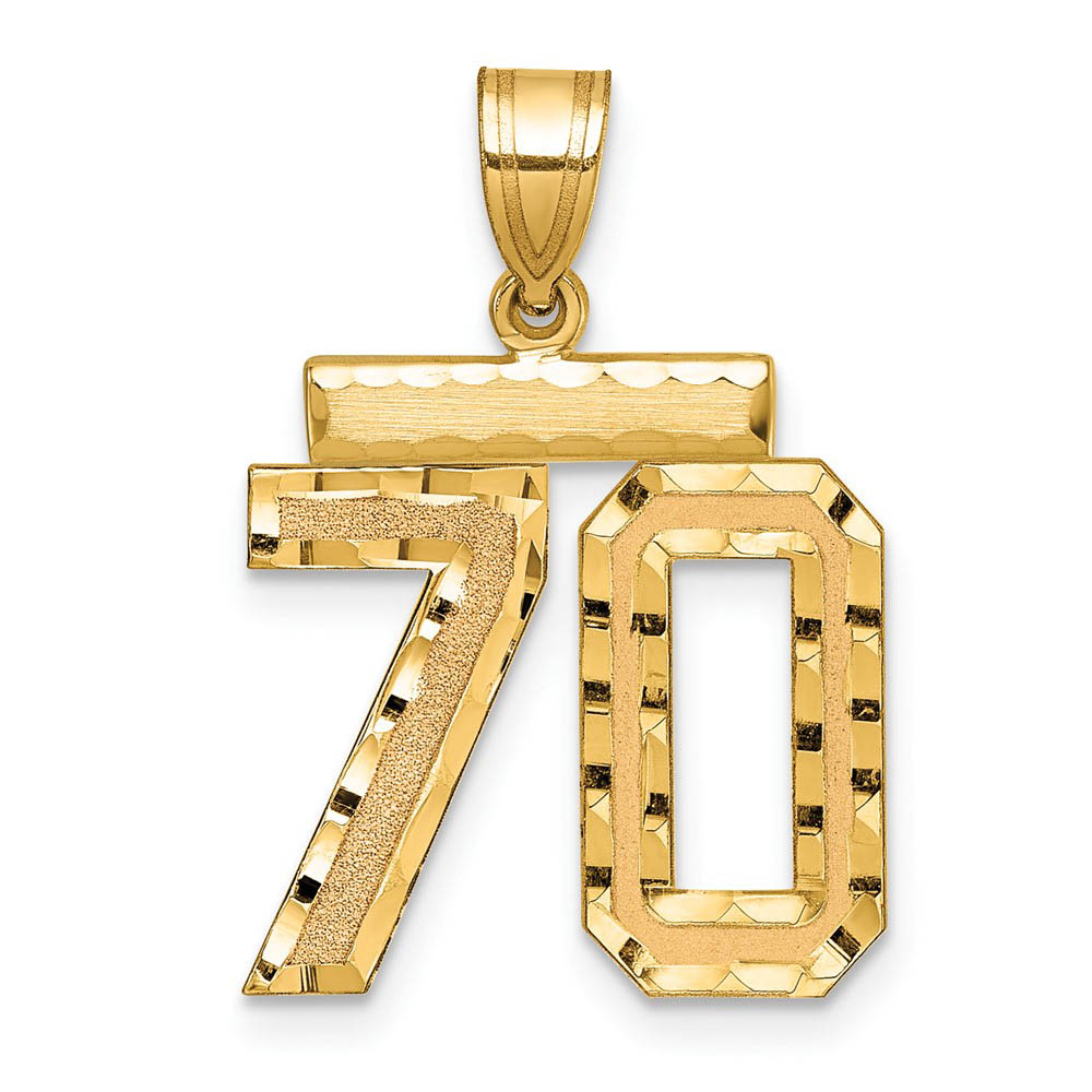 14K Yellow Gold, Varsity Collection, D/C Pendant Number 70