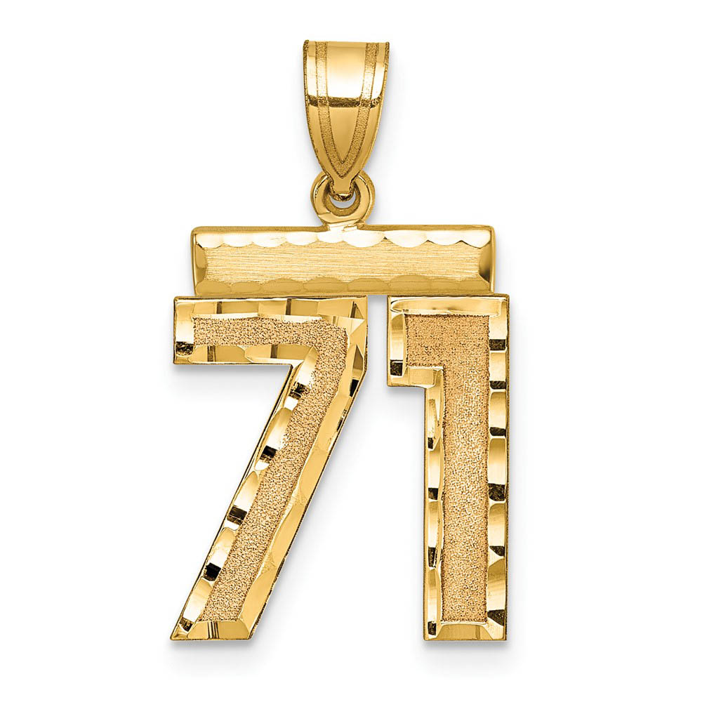 14K Yellow Gold, Varsity Collection, D/C Pendant Number 71
