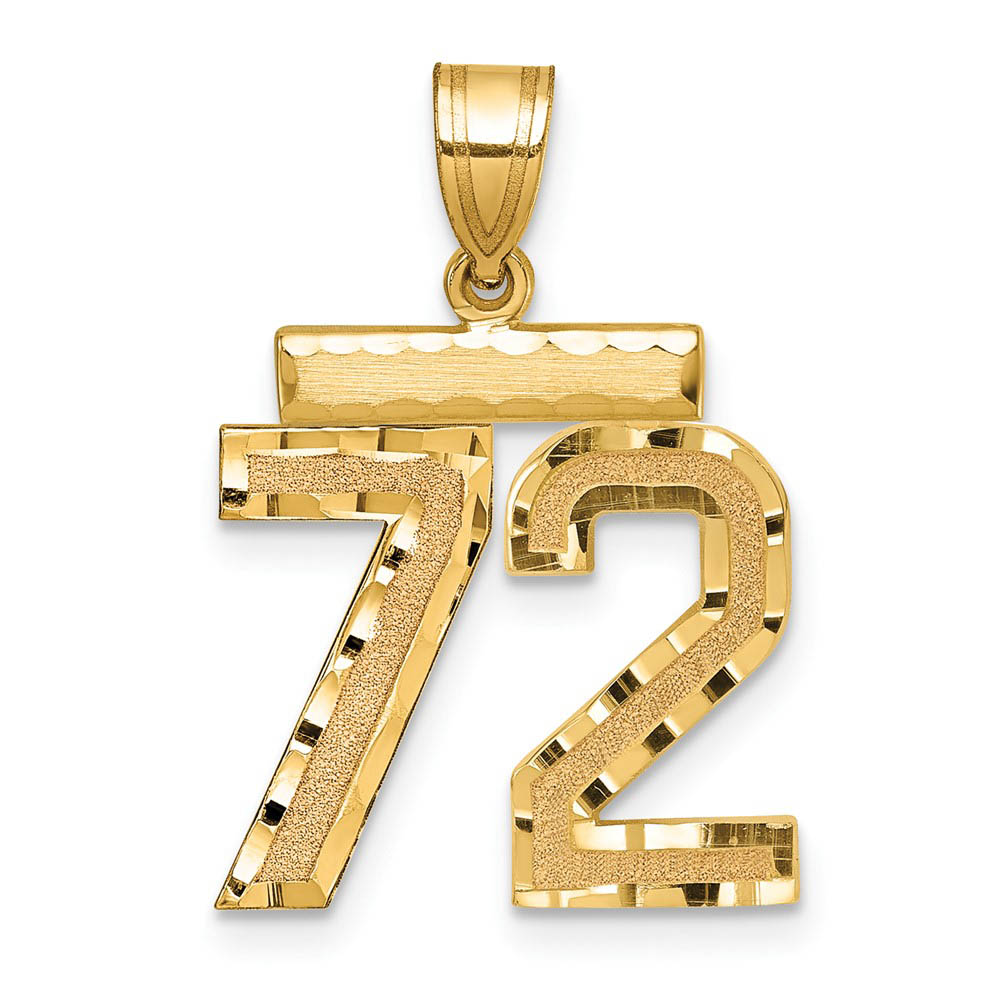 14K Yellow Gold, Varsity Collection, D/C Pendant Number 72