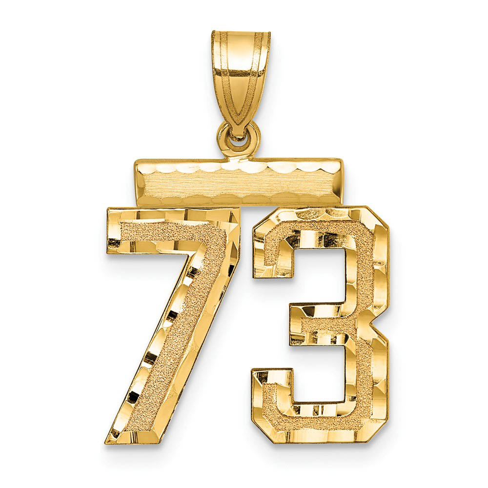 14K Yellow Gold, Varsity Collection, D/C Pendant Number 73