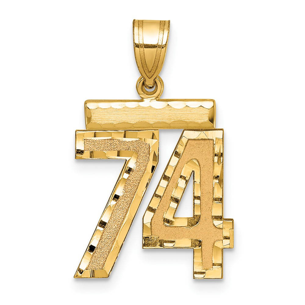 14K Yellow Gold, Varsity Collection, D/C Pendant Number 74