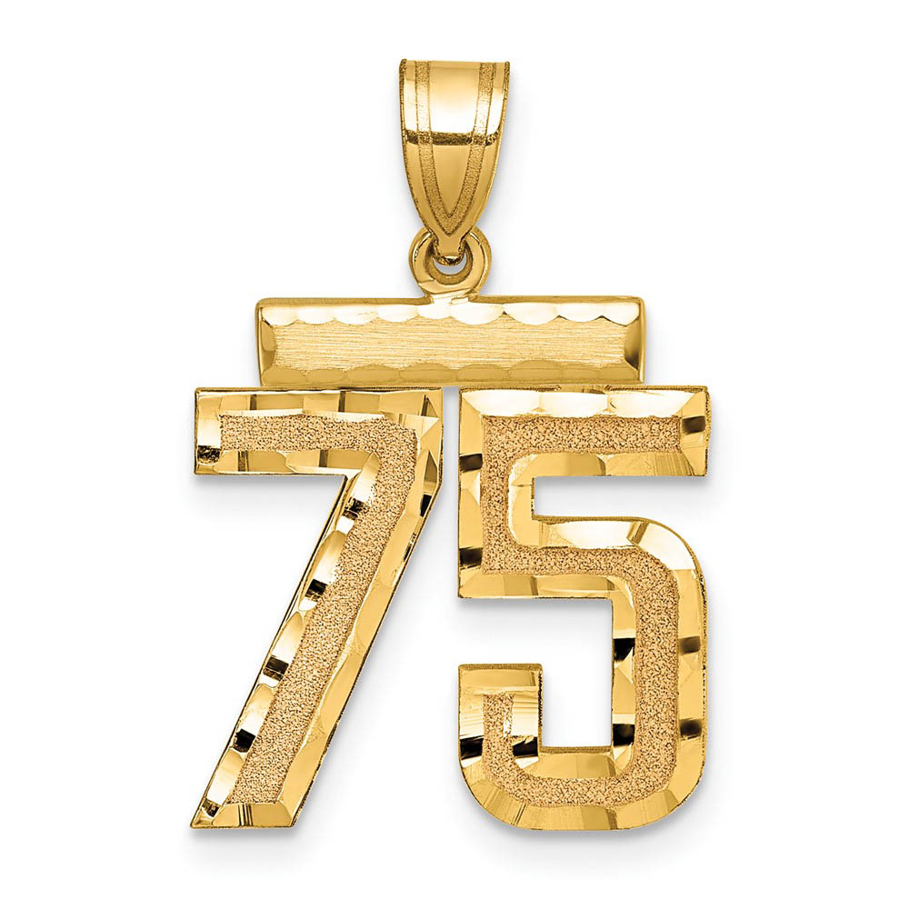 14K Yellow Gold, Varsity Collection, D/C Pendant Number 75