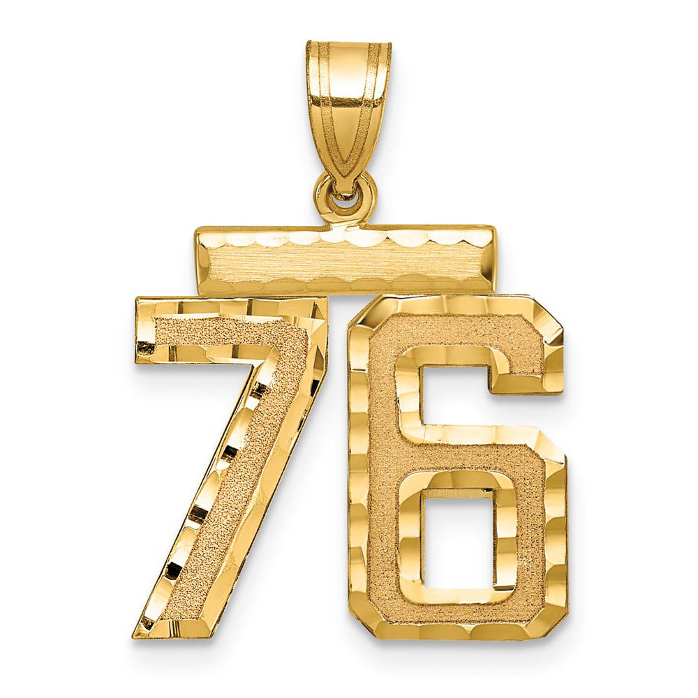 14K Yellow Gold, Varsity Collection, D/C Pendant Number 76