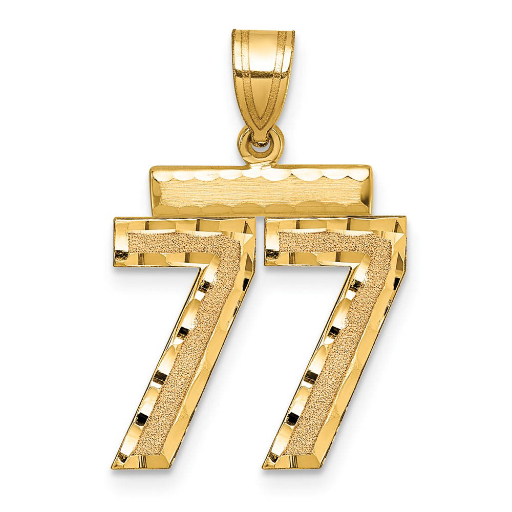 14K Yellow Gold, Varsity Collection, D/C Pendant Number 77