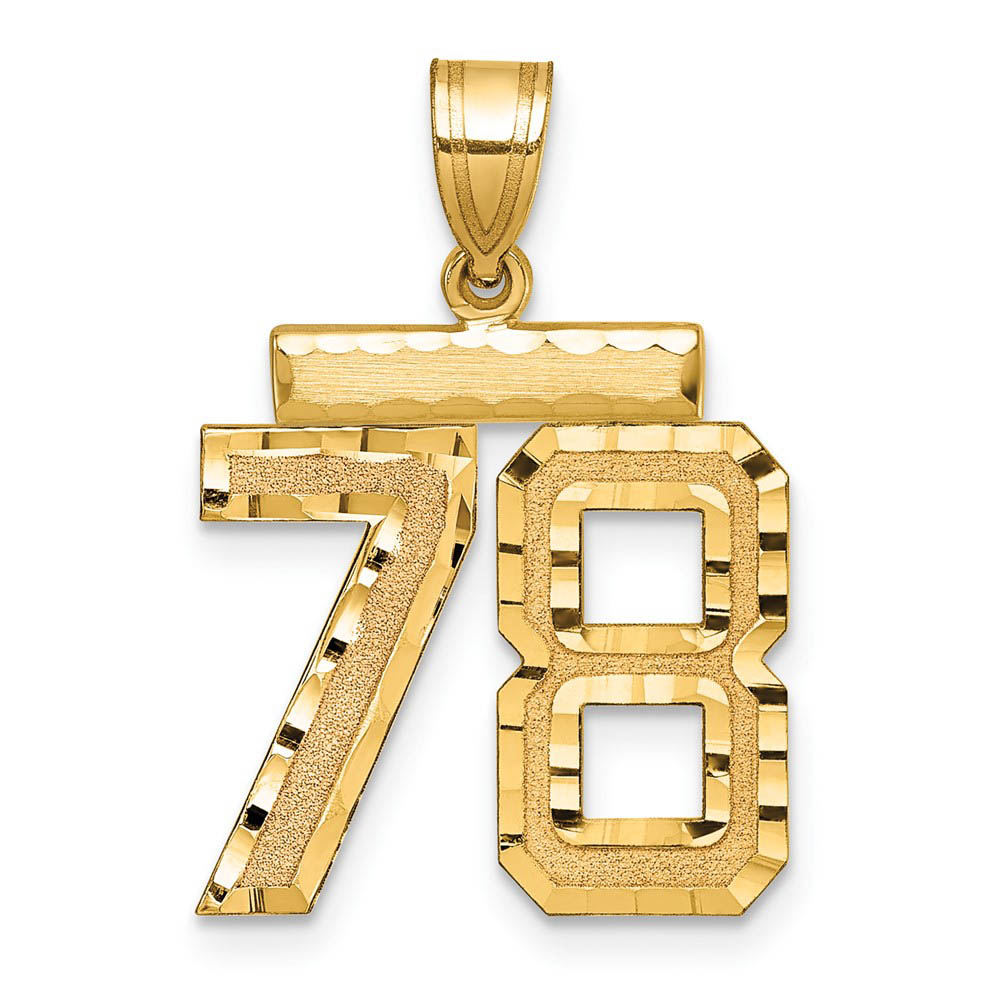 14K Yellow Gold, Varsity Collection, D/C Pendant Number 78