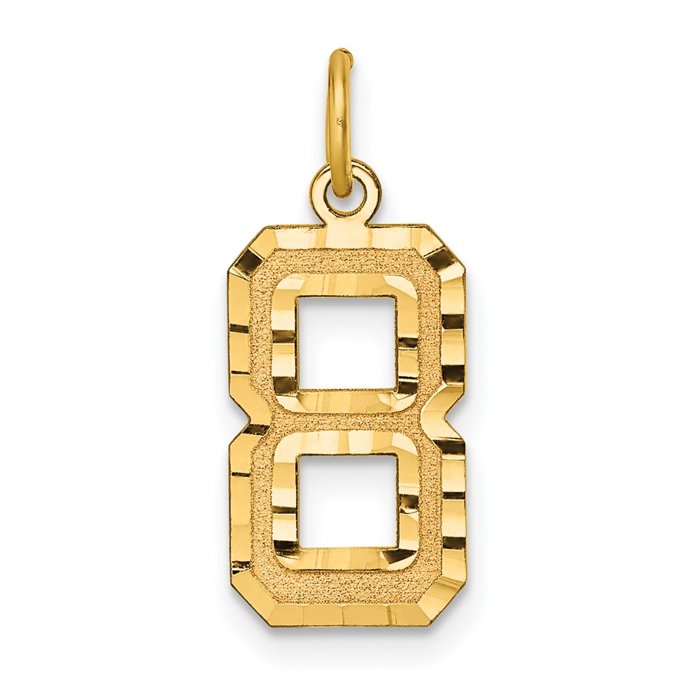 14K Yellow Gold, Varsity Collection, D/C Pendant Number 8