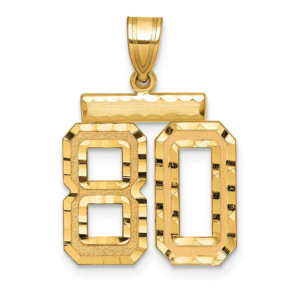 14K Yellow Gold, Varsity Collection, D/C Pendant Number 80