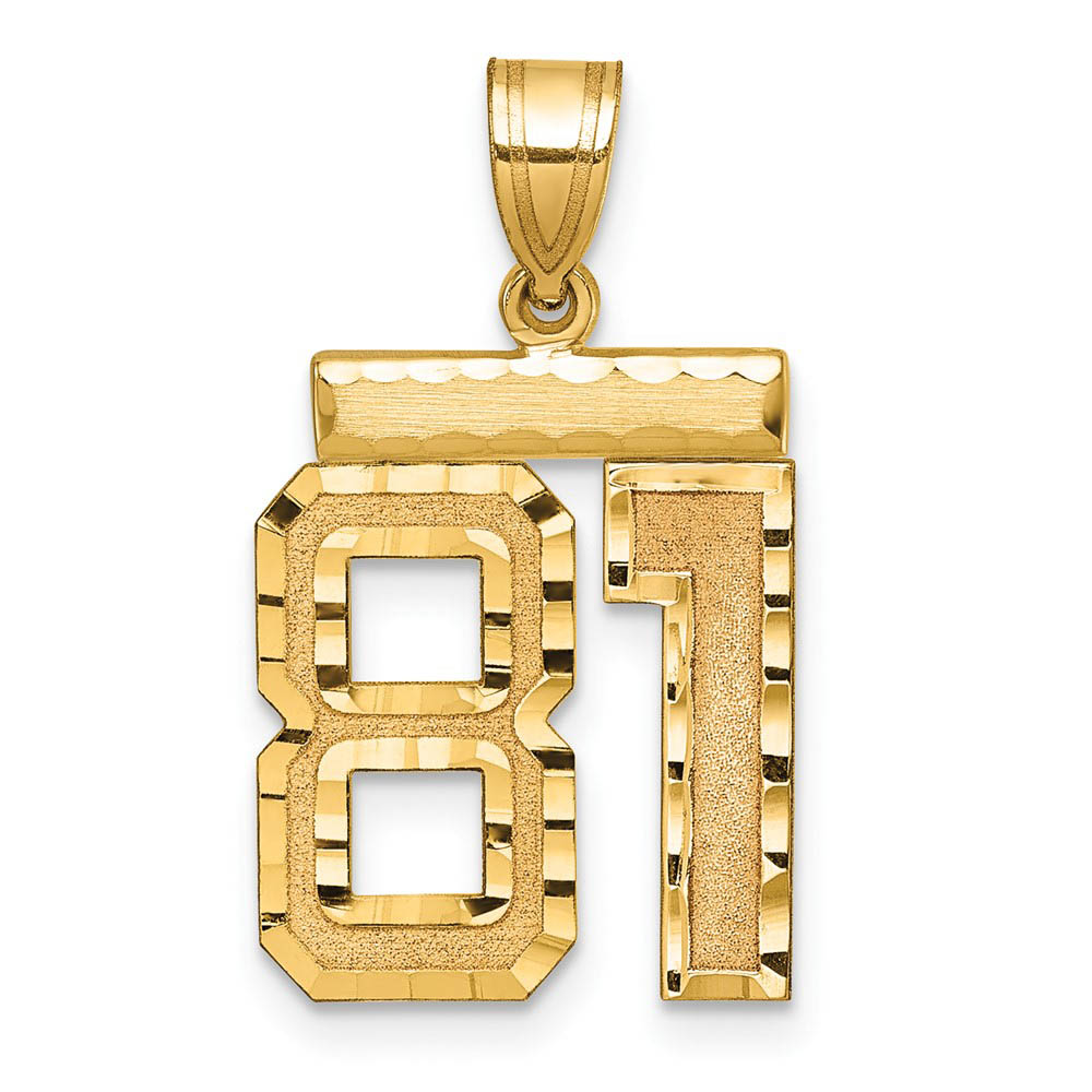 14K Yellow Gold, Varsity Collection, D/C Pendant Number 81