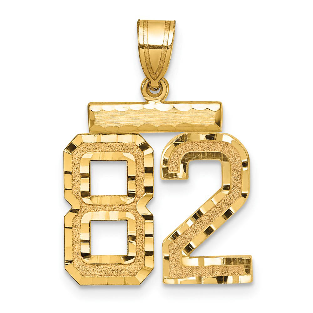 14K Yellow Gold, Varsity Collection, D/C Pendant Number 82