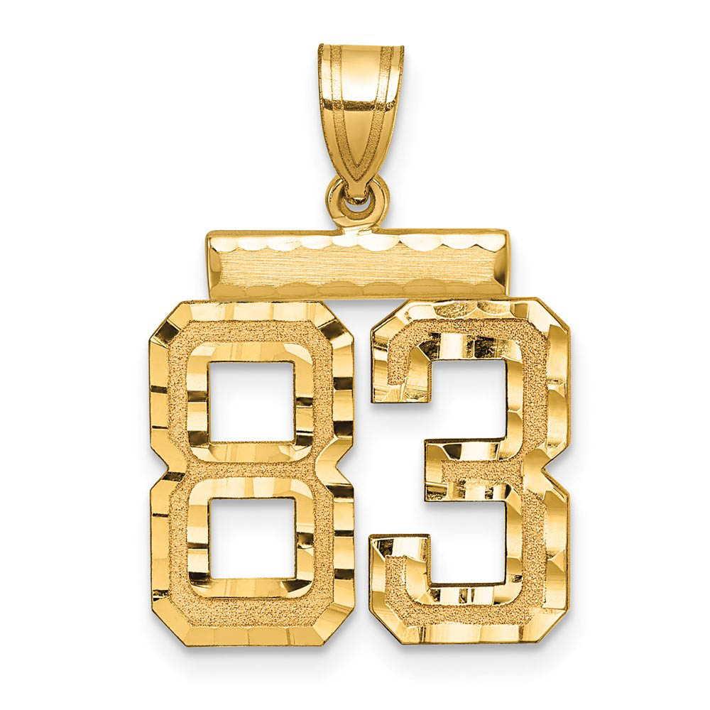14K Yellow Gold, Varsity Collection, D/C Pendant Number 83