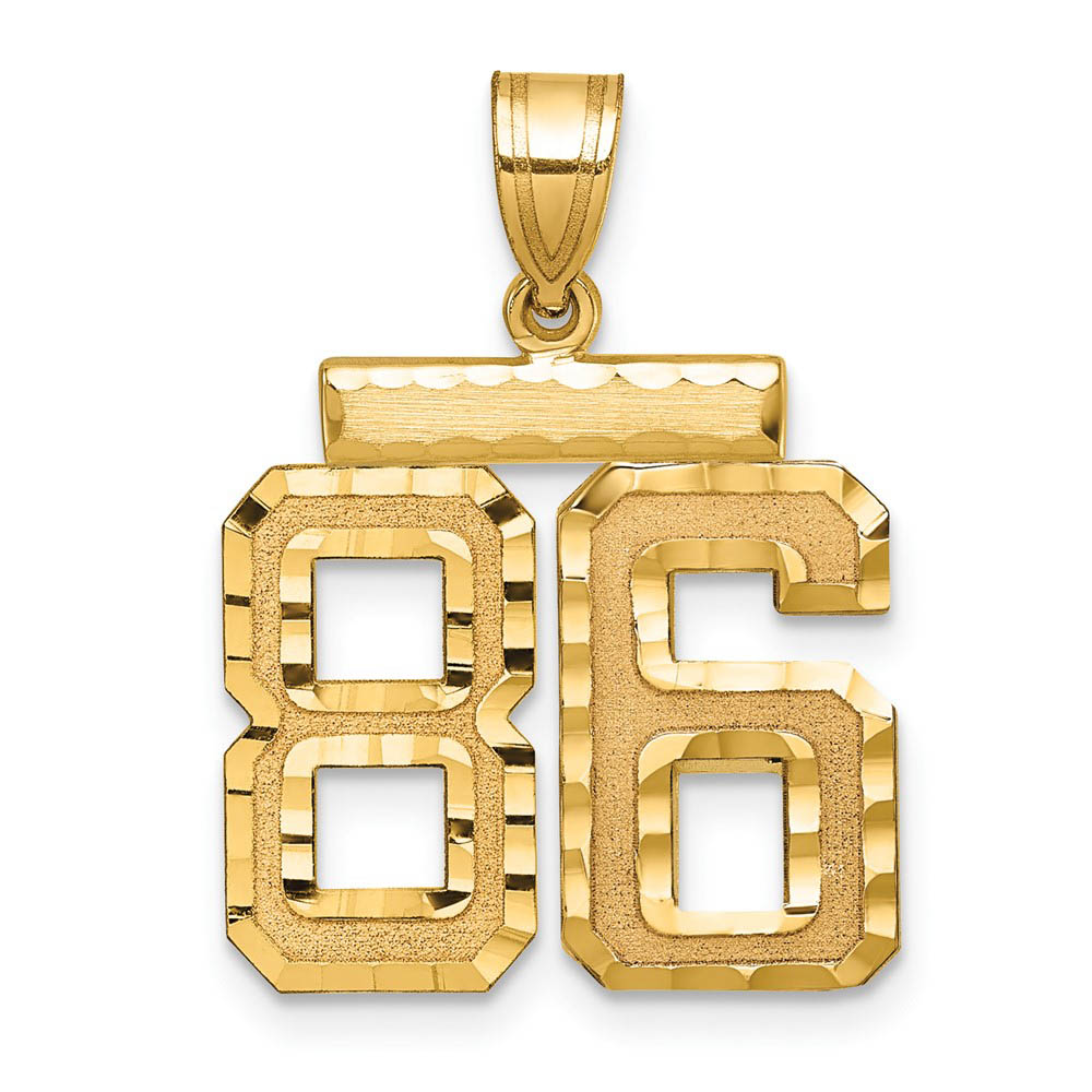 14K Yellow Gold, Varsity Collection, D/C Pendant Number 86