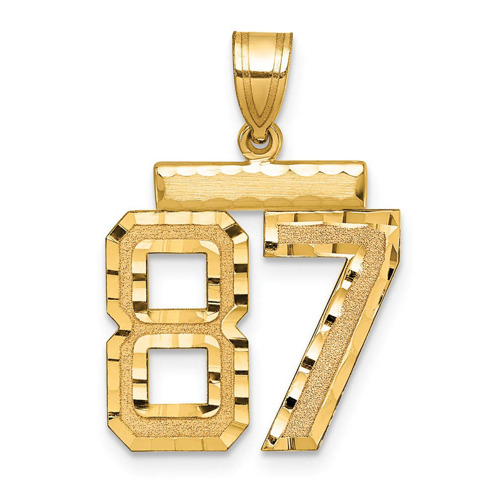 14K Yellow Gold, Varsity Collection, D/C Pendant Number 87