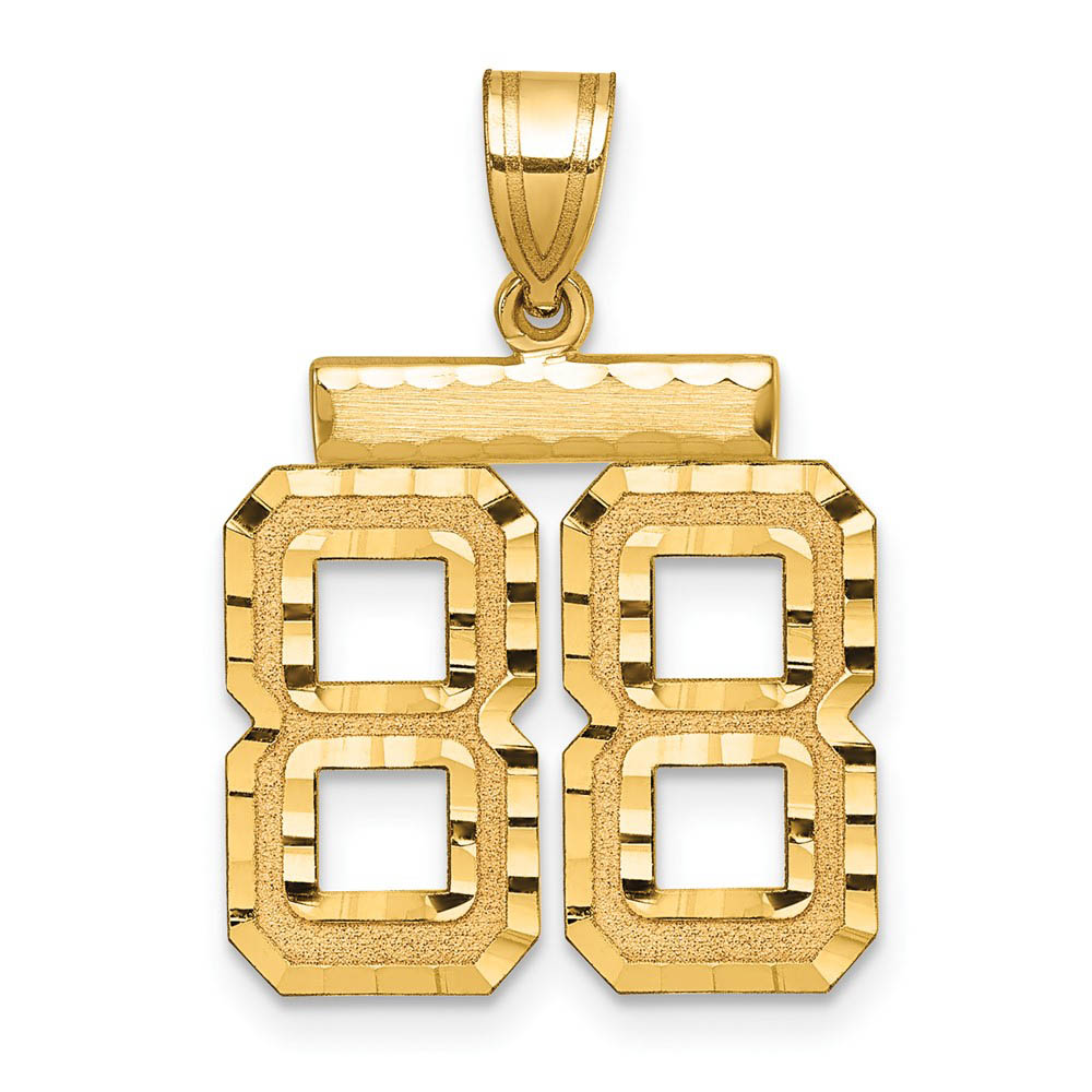 14K Yellow Gold, Varsity Collection, D/C Pendant Number 88