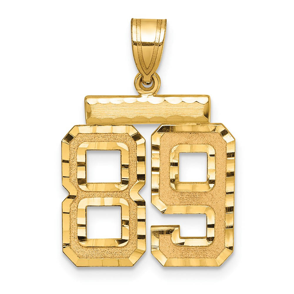14K Yellow Gold, Varsity Collection, D/C Pendant Number 89