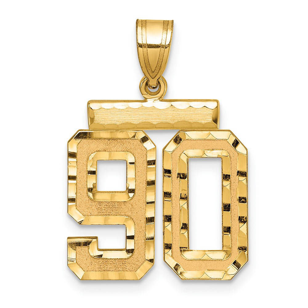 14K Yellow Gold, Varsity Collection, D/C Pendant Number 90