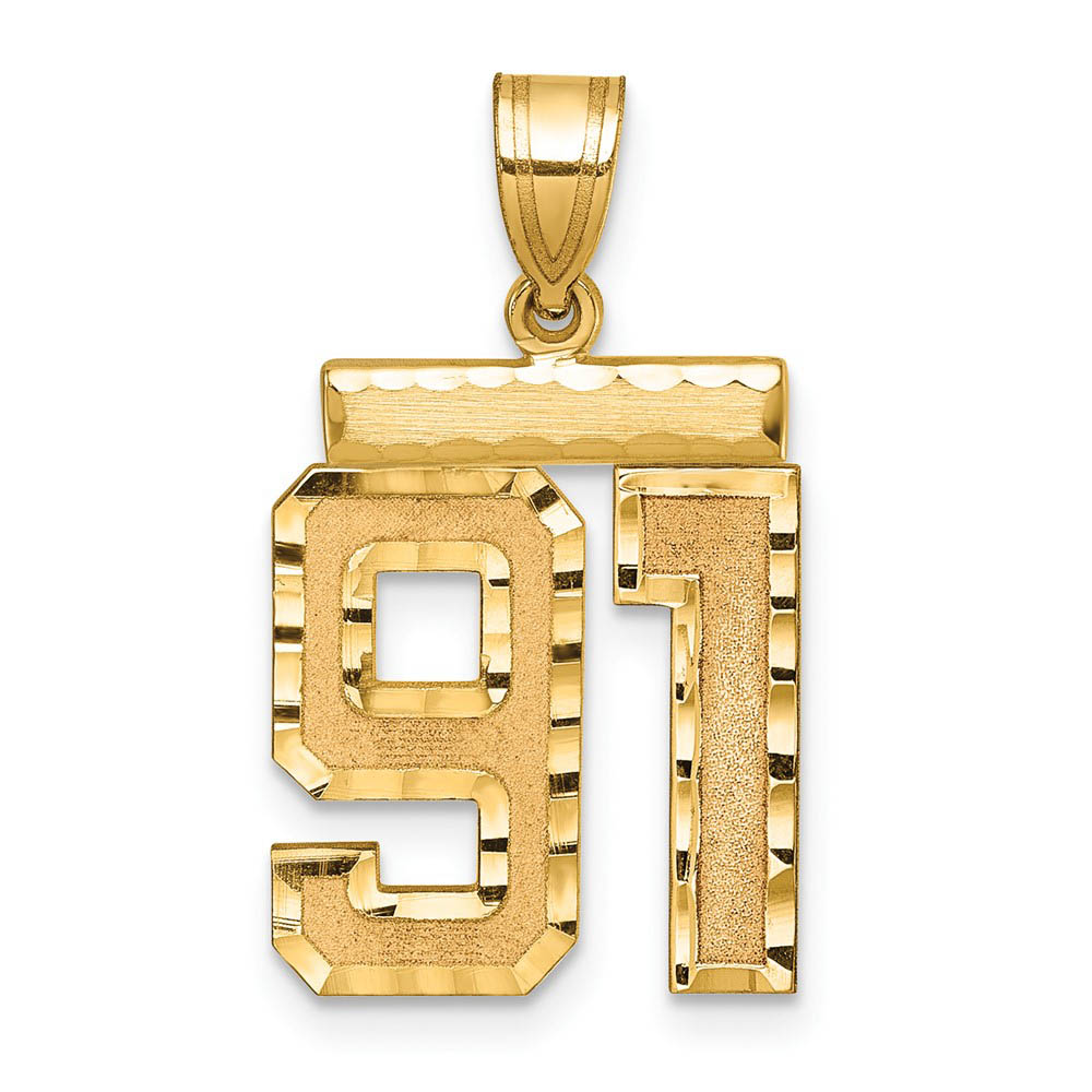 14K Yellow Gold, Varsity Collection, D/C Pendant Number 91