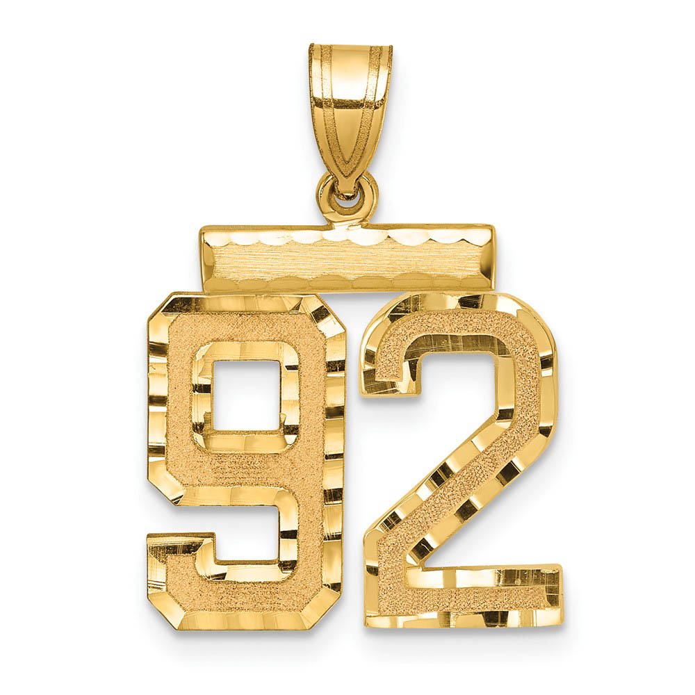 14K Yellow Gold, Varsity Collection, D/C Pendant Number 92