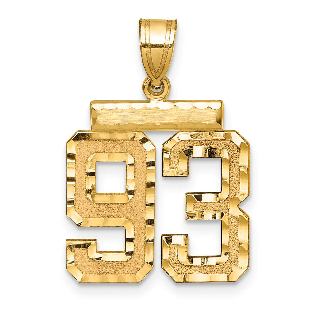 14K Yellow Gold, Varsity Collection, D/C Pendant Number 93