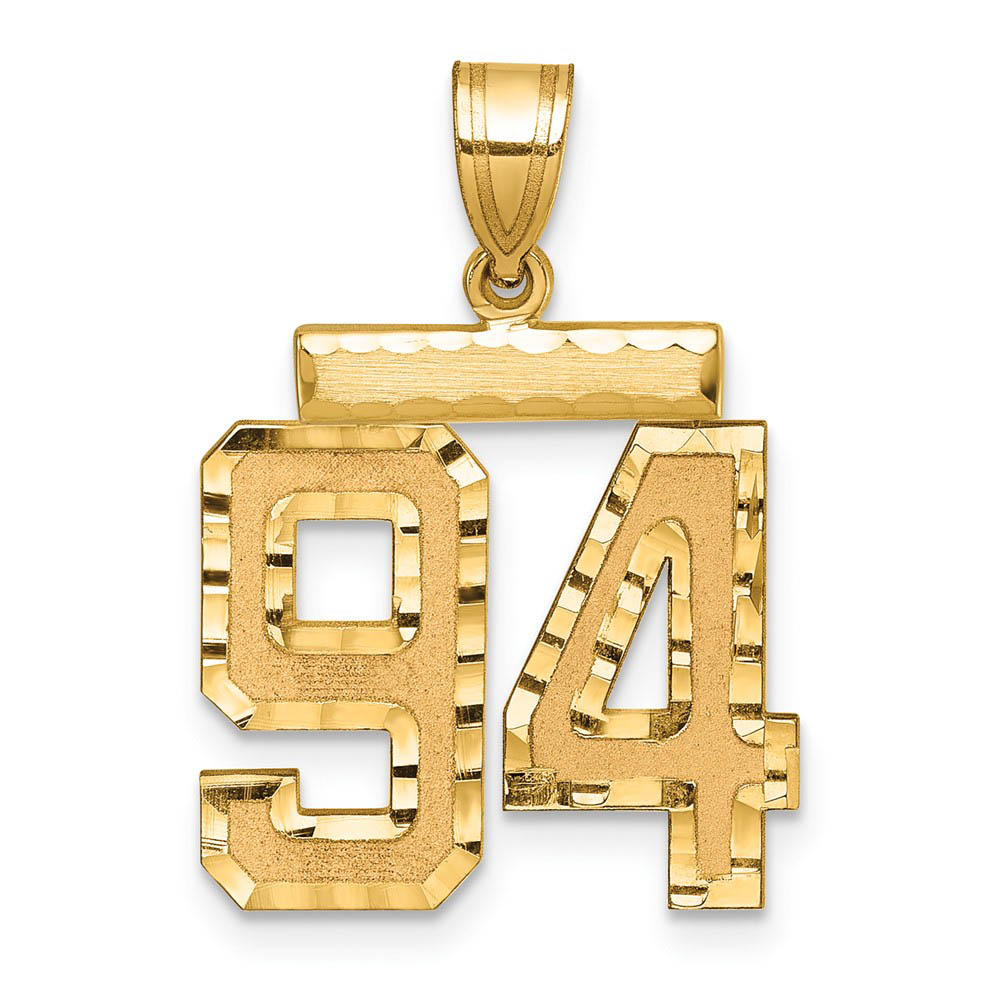 14K Yellow Gold, Varsity Collection, D/C Pendant Number 94