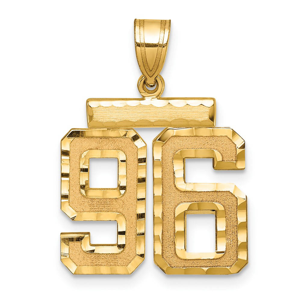 14K Yellow Gold, Varsity Collection, D/C Pendant Number 96