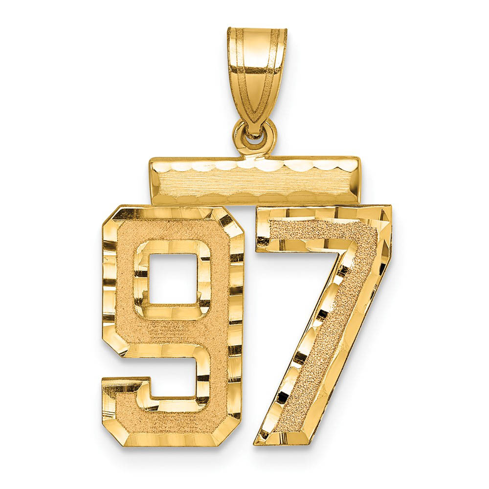 14K Yellow Gold, Varsity Collection, D/C Pendant Number 97