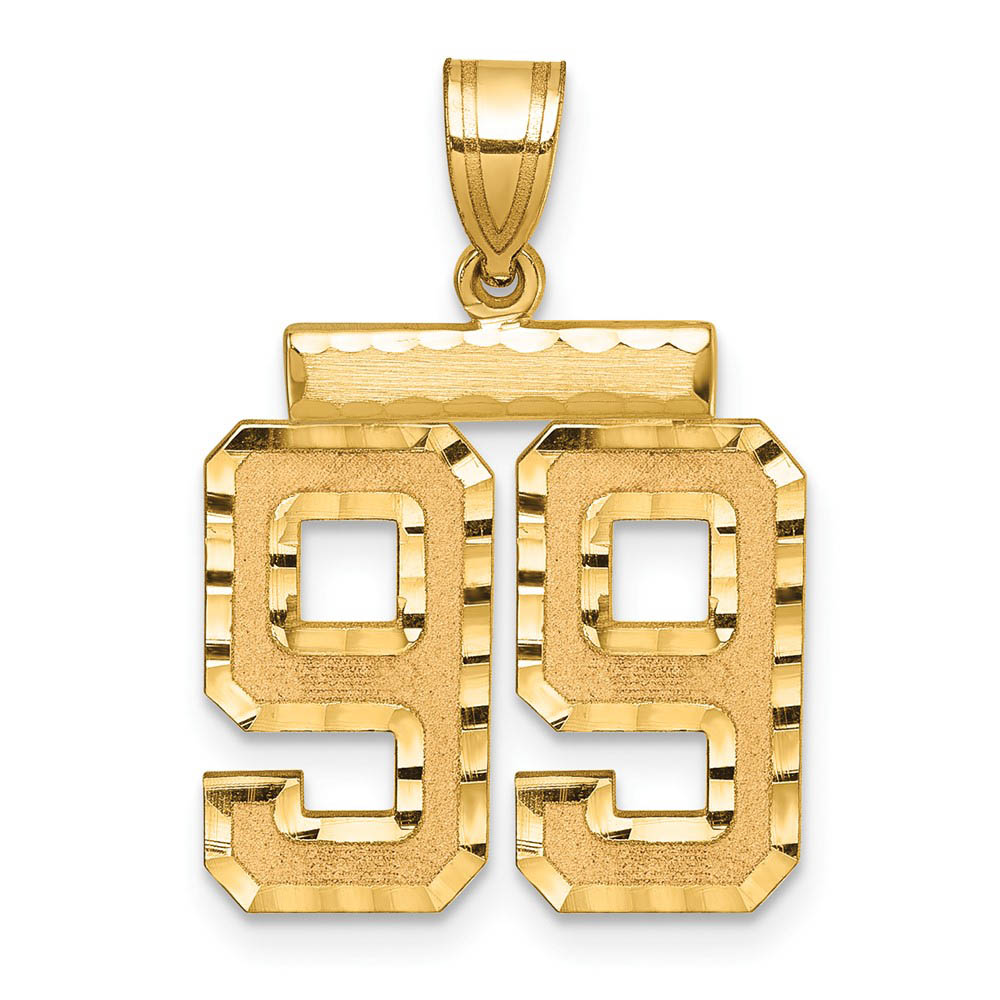 14K Yellow Gold, Varsity Collection, D/C Pendant Number 99