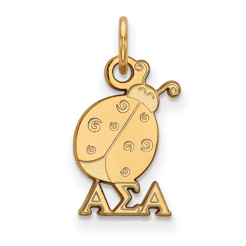 14K Gold Plated Silver Alpha Sigma Alpha (Tiny) Charm or Pendant