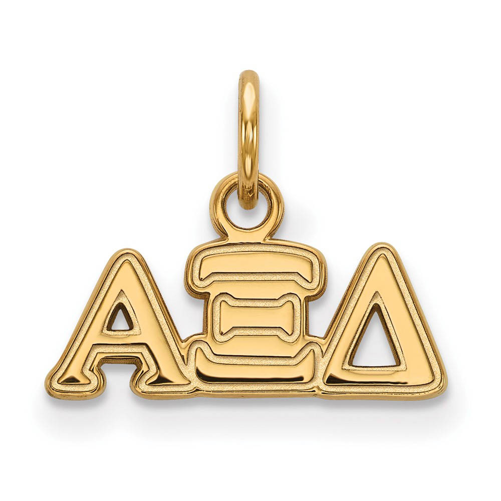14K Gold Plated Silver Alpha Xi Delta (Tiny) Greek Letters Charm