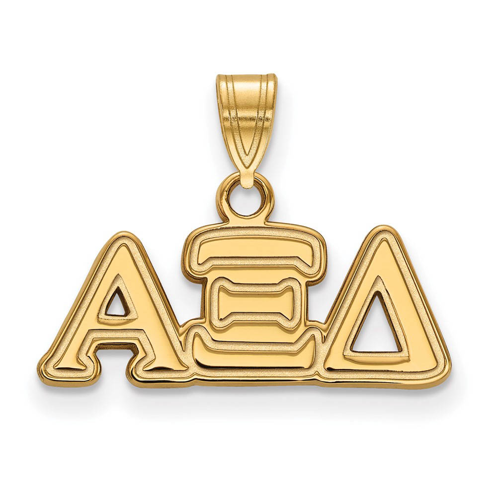 14K Plated Silver Alpha Xi Delta Greek Letters Pendant