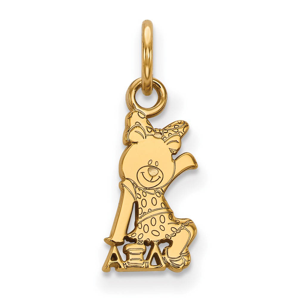 14K Gold Plated Silver Alpha Xi Delta (Tiny) Charm or Pendant