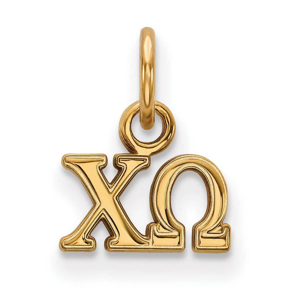 14K Gold Plated Silver Chi Omega (Tiny) Greek Letters Charm