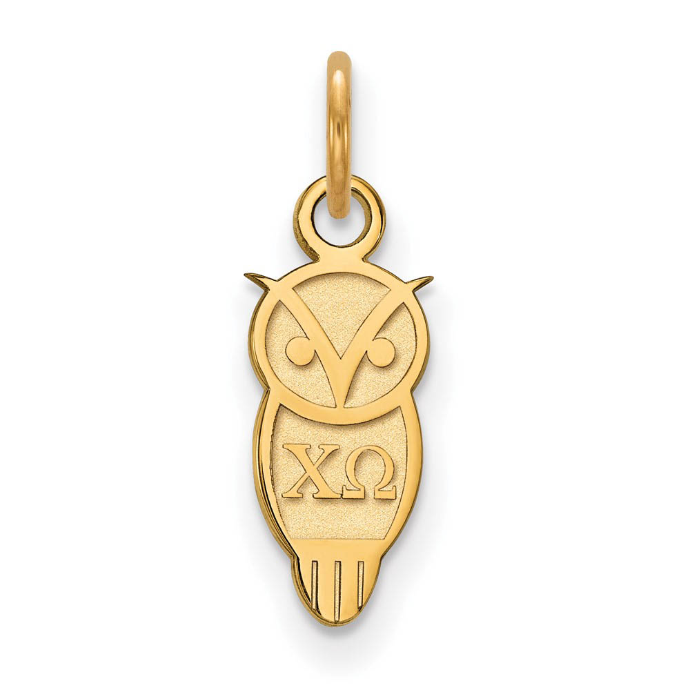 14K Gold Plated Silver Chi Omega (Tiny) Charm or Pendant