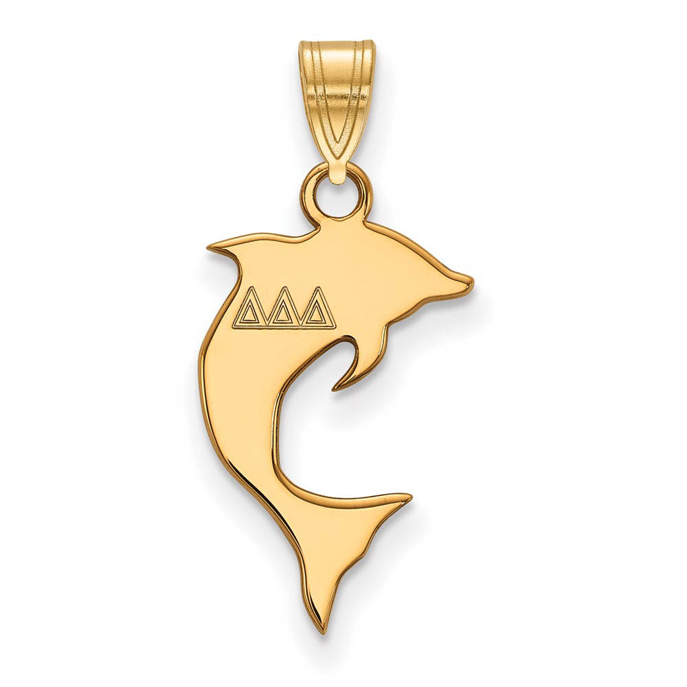 14K Plated Silver Delta Delta Delta Pendant