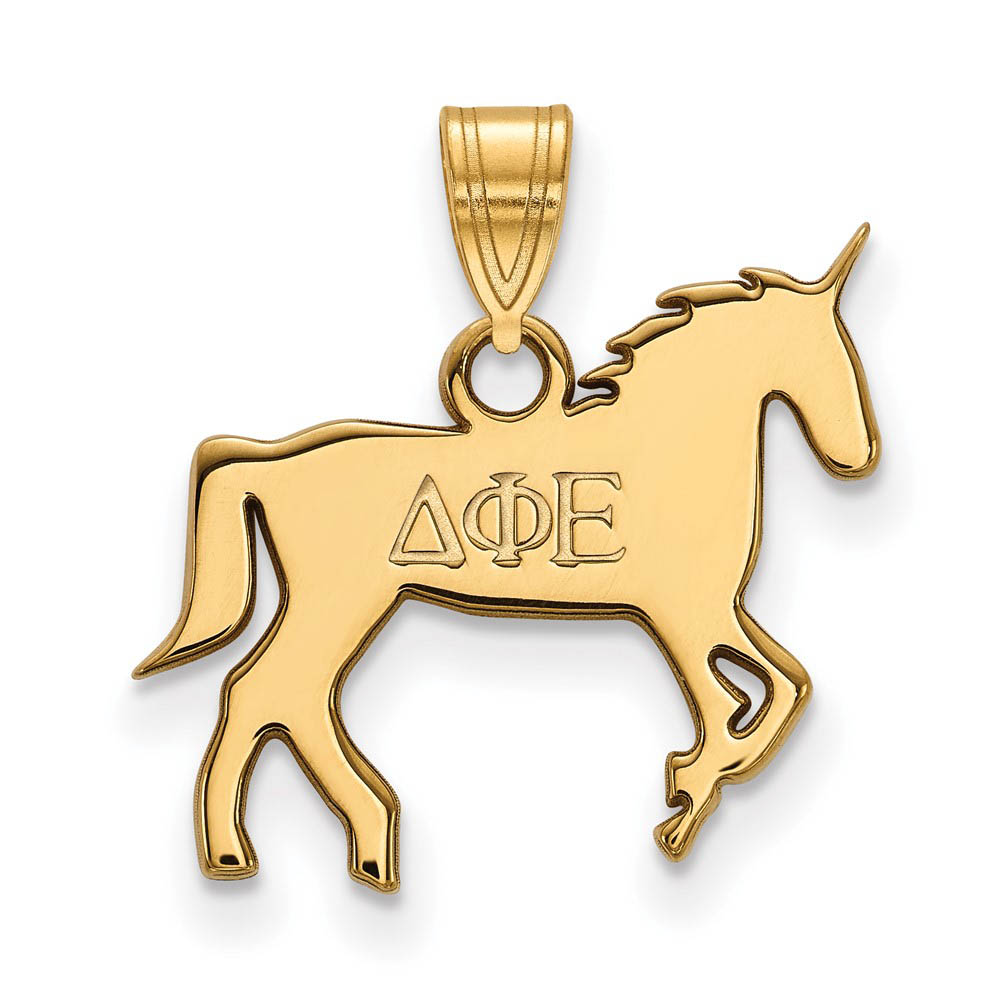 14K Plated Silver Delta Phi Epsilon Pendant