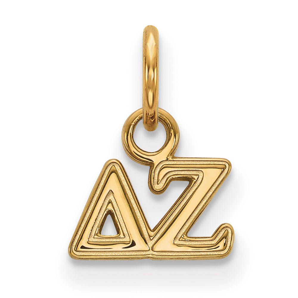 14K Gold Plated Silver Delta Zeta (Tiny) Greek Letters Charm