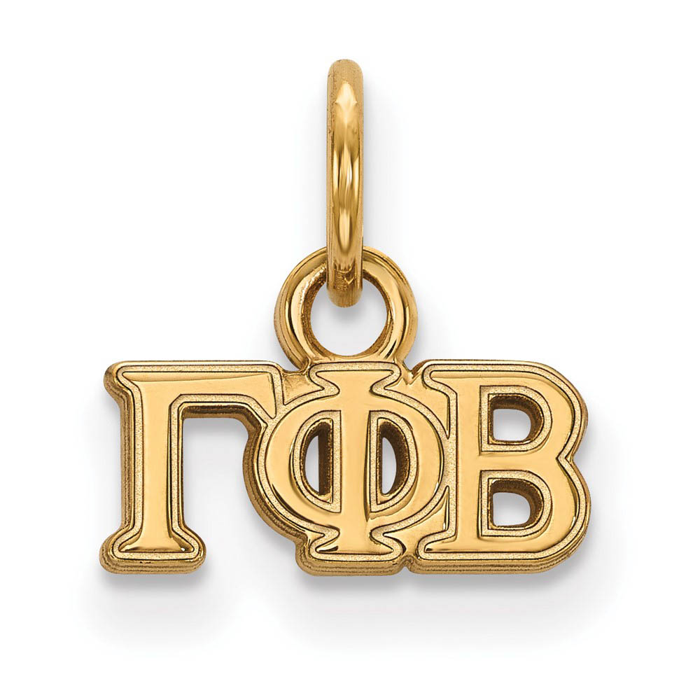 14K Gold Plated Silver Gamma Phi Beta (Tiny) Greek Letters Charm