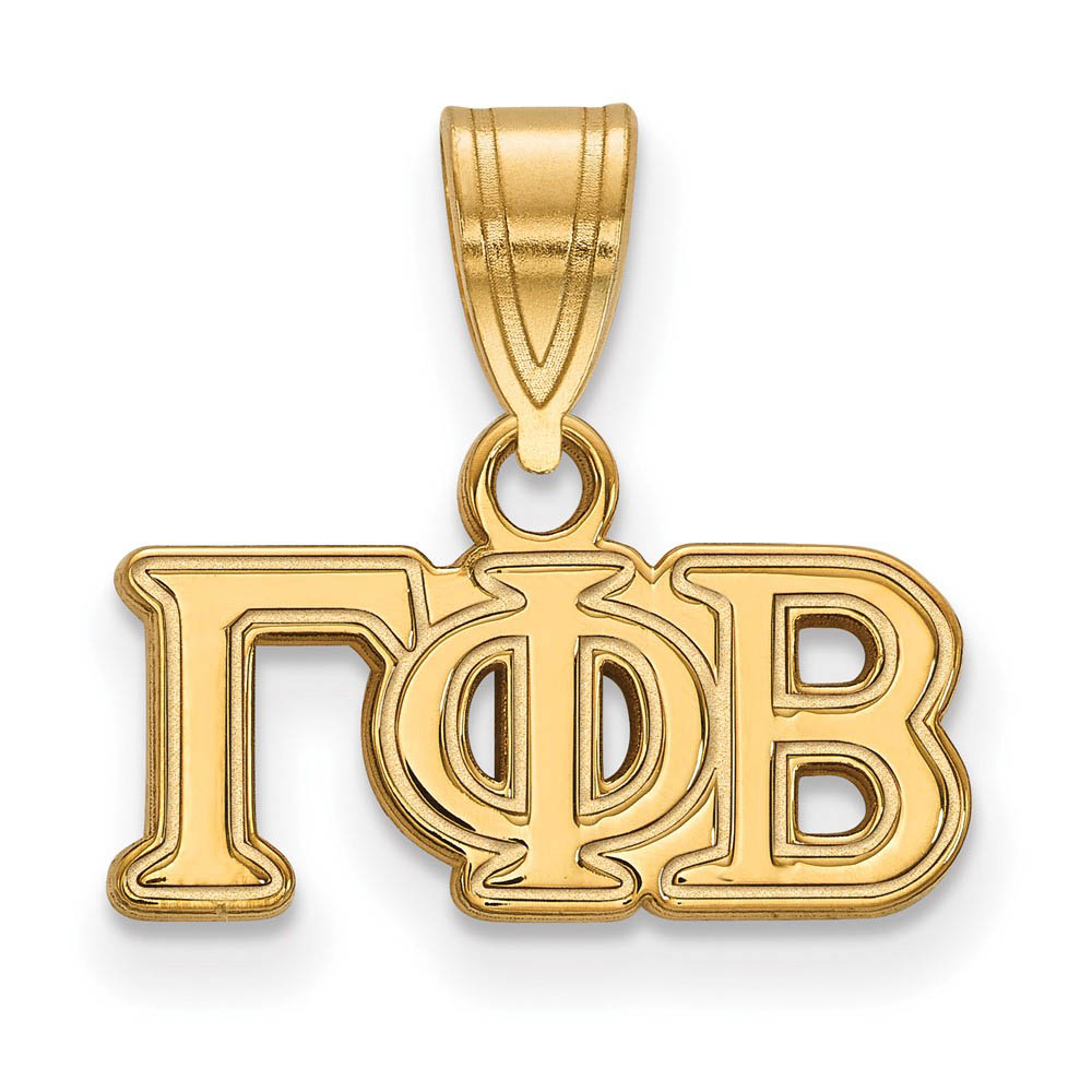 14K Plated Silver Gamma Phi Beta Greek Letters Pendant