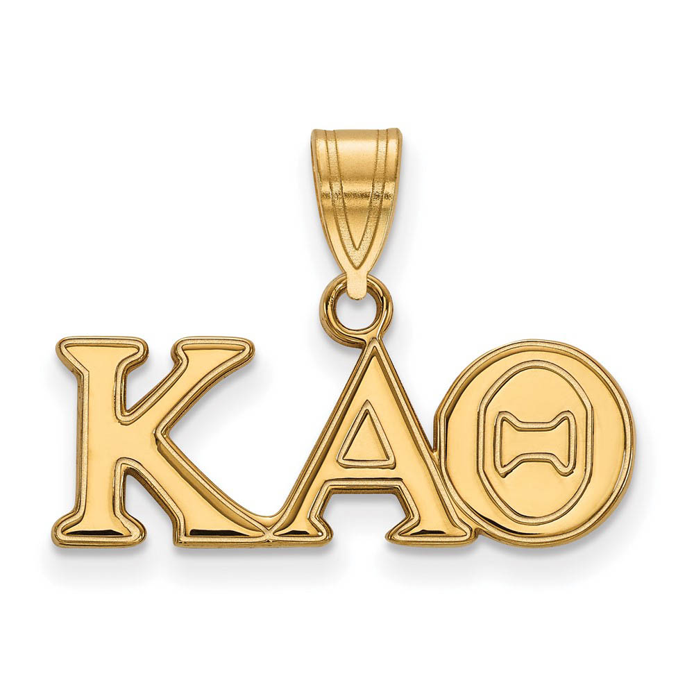 14K Plated Silver Kappa Alpha Theta Med Greek Letters Pendant