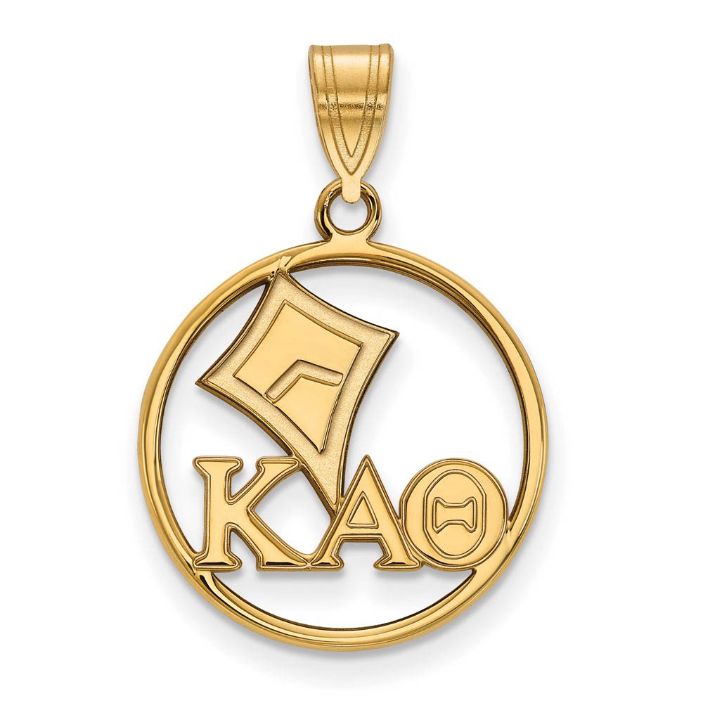 14K Plated Silver Kappa Alpha Theta Circle Pendant