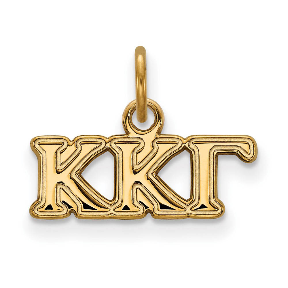 14K Gold Plated Silver Kappa Kappa Gamma (Tiny) Charm or Pendant