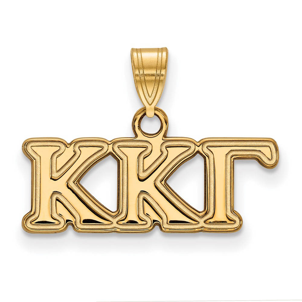 14K Plated Silver Kappa Kappa Gamma Greek Letters Pendant