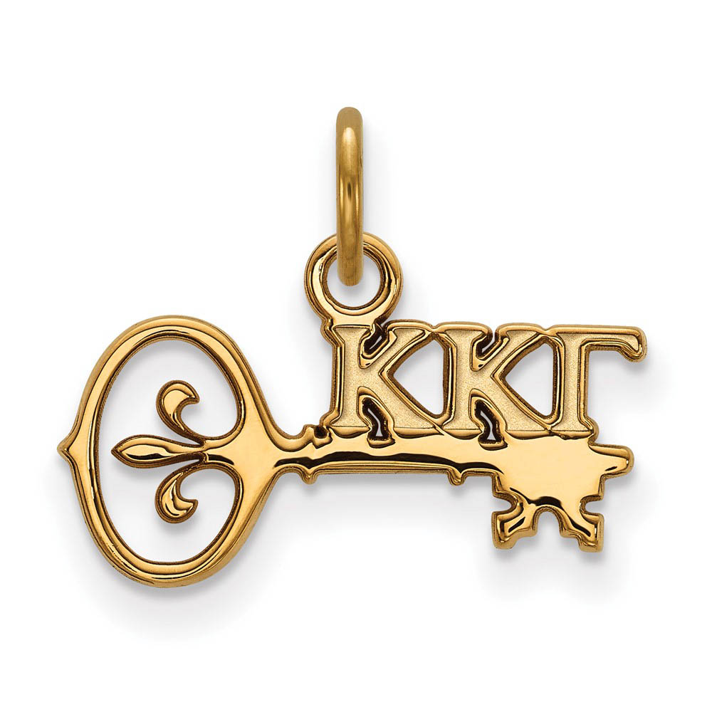 14K Gold Plated Silver Kappa Kappa Gamma (Tiny) Greek Letters Charm