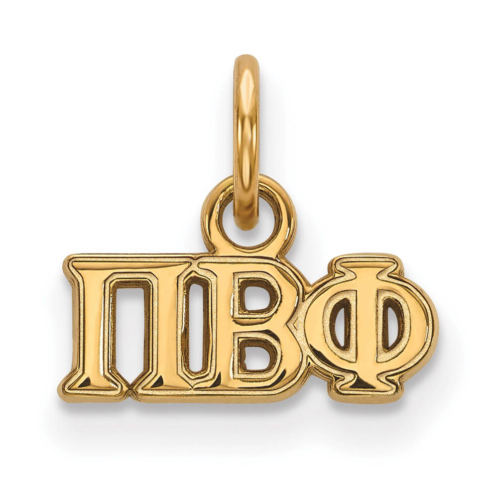 14K Gold Plated Silver Pi Beta Phi (Tiny) Greek Letters Charm