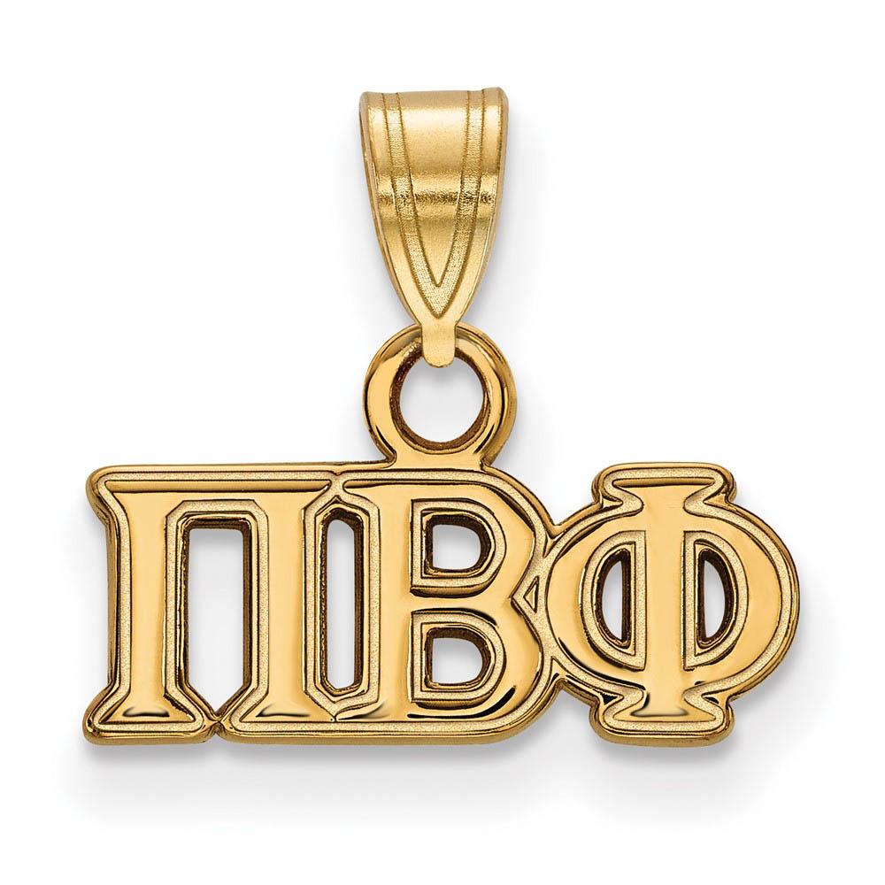 14K Plated Silver Pi Beta Phi Greek Letters Pendant