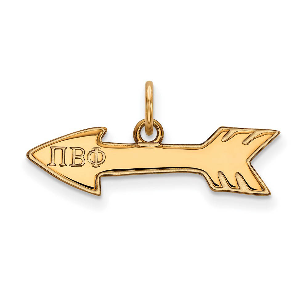 14K Gold Plated Silver Pi Beta Phi (Tiny) Charm or Pendant