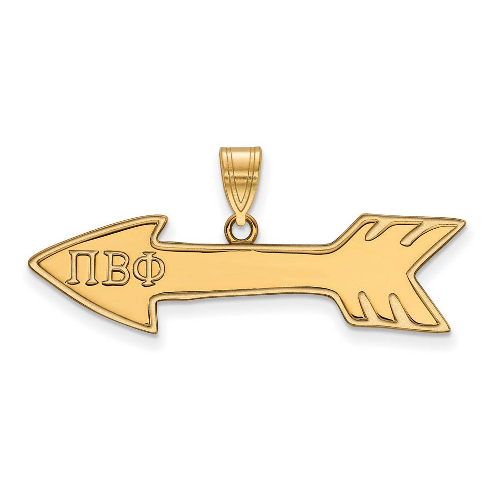 14K Plated Silver Pi Beta Phi Pendant