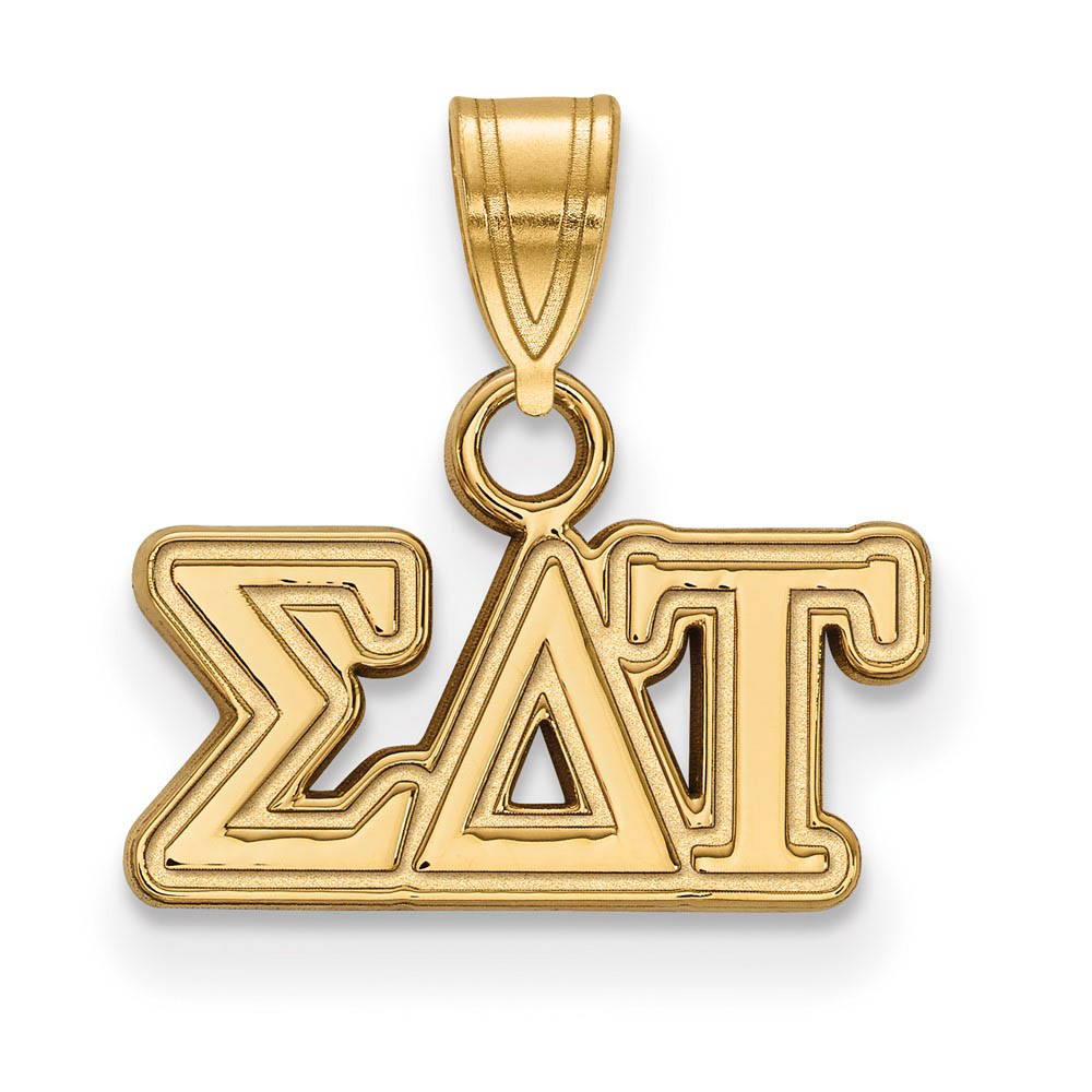 14K Plated Silver Sigma Delta Tau Greek Letters Pendant