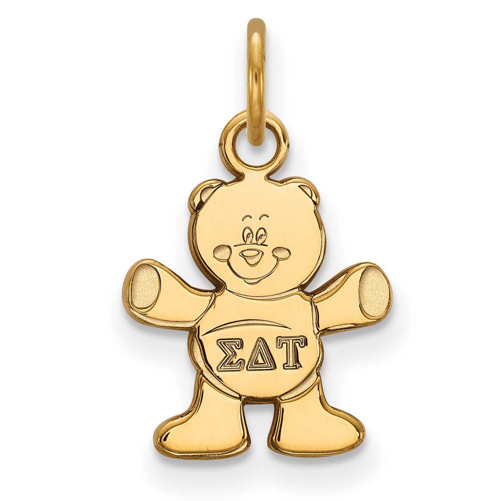 14K Gold Plated Silver Sigma Delta Tau (Tiny) Charm or Pendant
