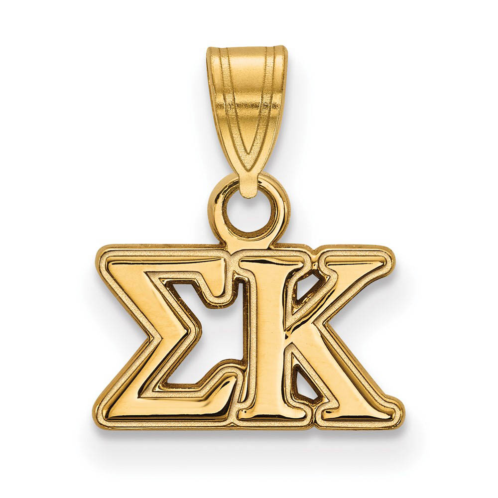 14K Plated Silver Sigma Kappa Greek Letters Pendant