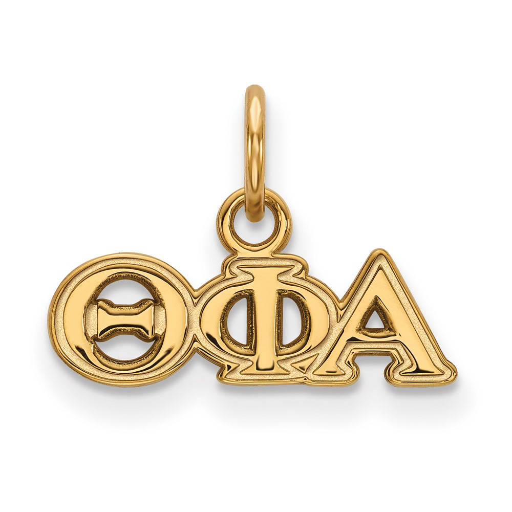 14K Gold Plated Silver Theta Phi Alpha (Tiny) Greek Letters Charm